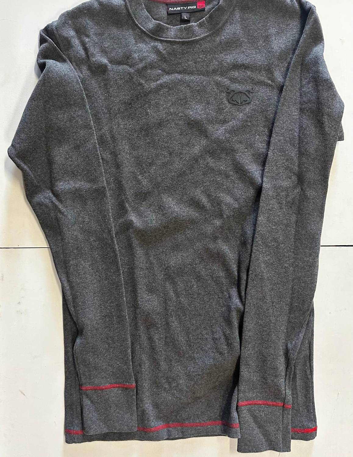 Nasty Pig Men's Union Long Sleeve Tee in grey - men's long sleeve top