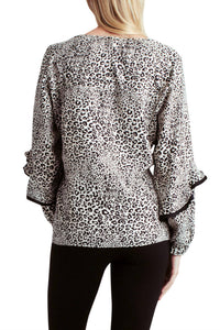Kensie - Long Sleeve Woven Top