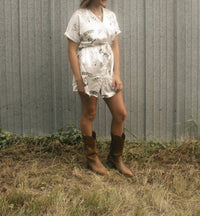 Merigold Kiss - Cowgirl Satin Shirt Dress