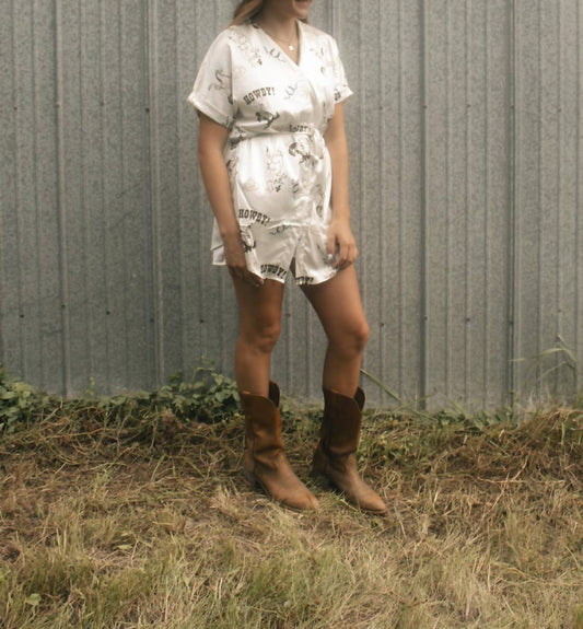 Merigold Kiss - Cowgirl Satin Shirt Dress