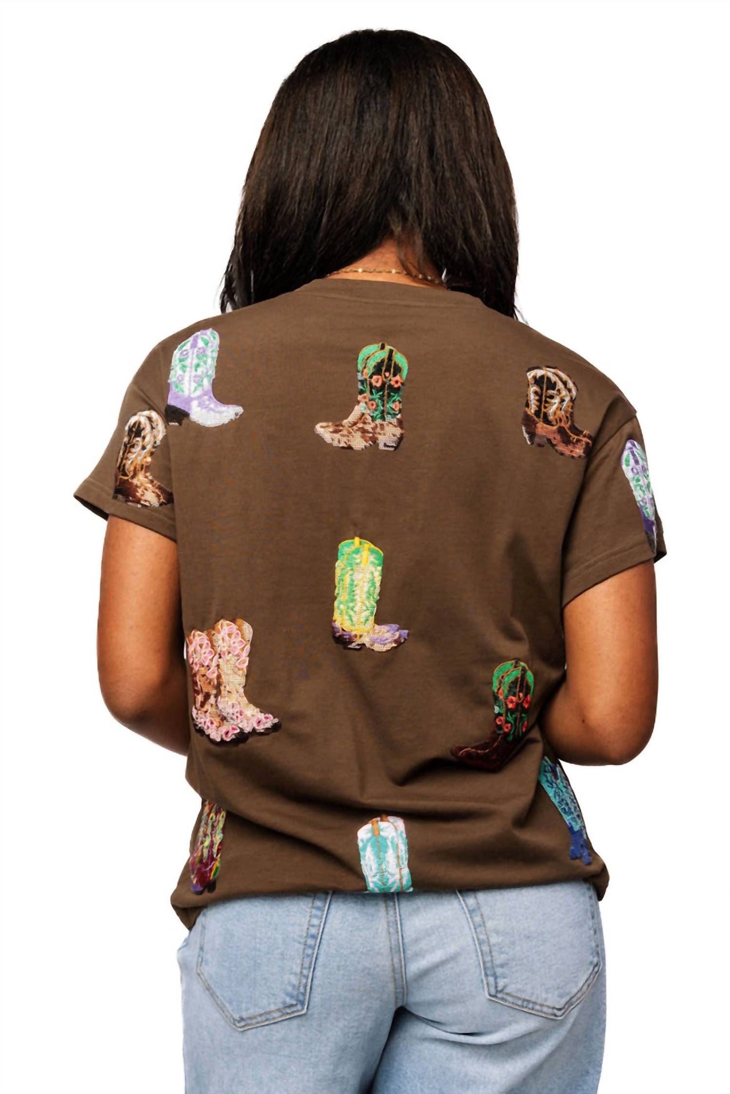 Queen Of Sparkles - Cowboy Boot Tee