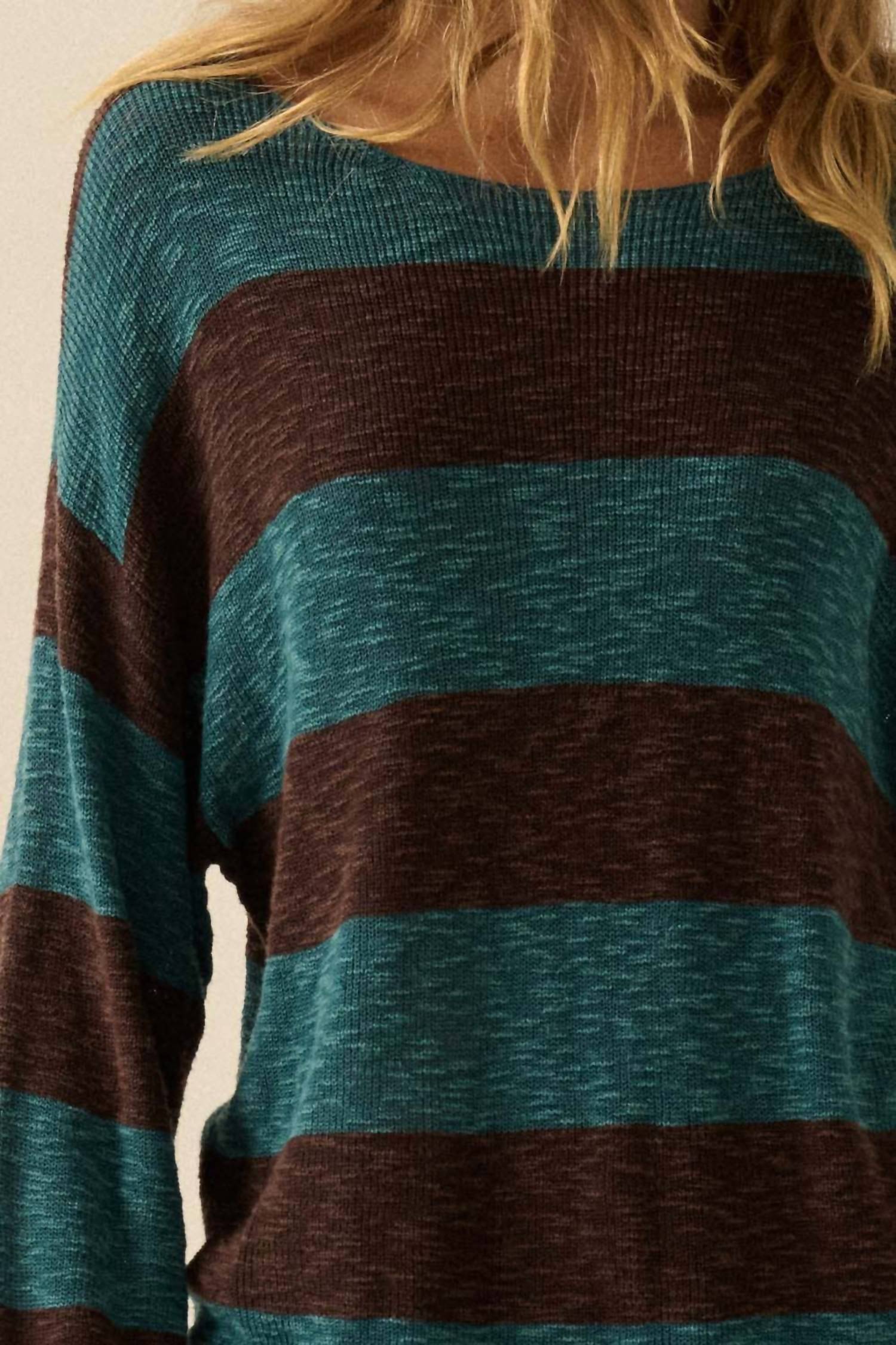 Promesa - Striped Ribbed-knit Sweater