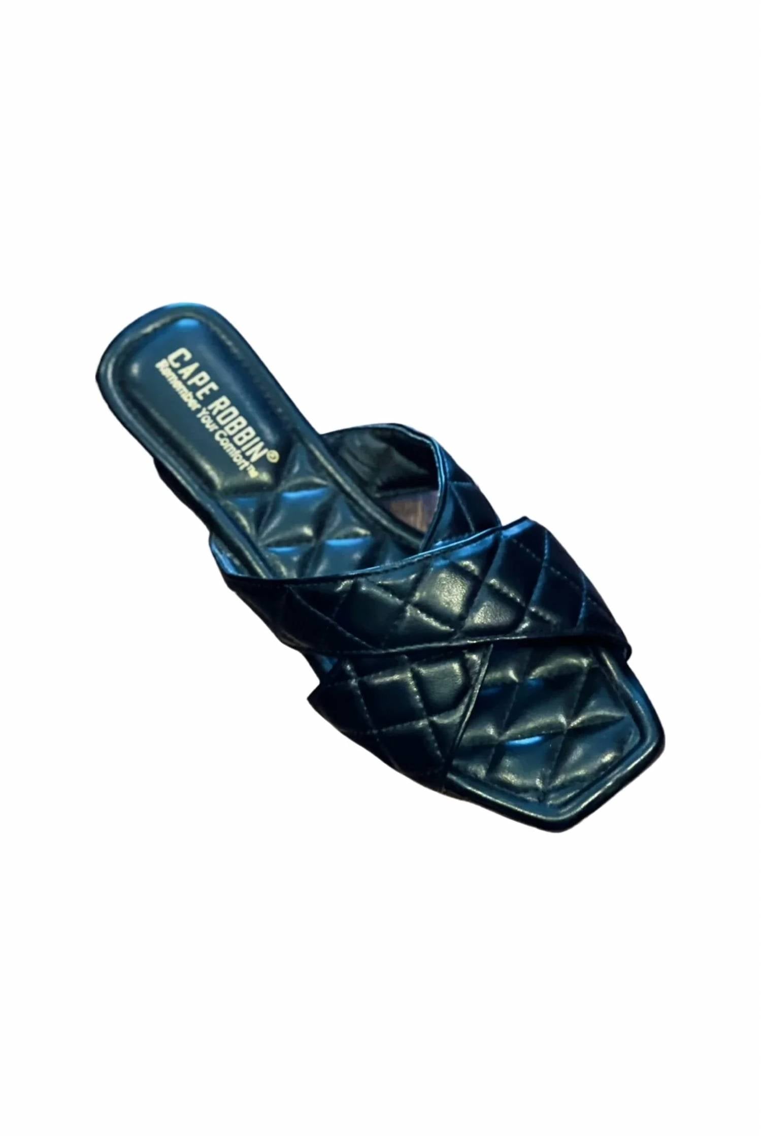 Cape Robbin - Women's Alanis Criss Cross Quilted Band Sandal