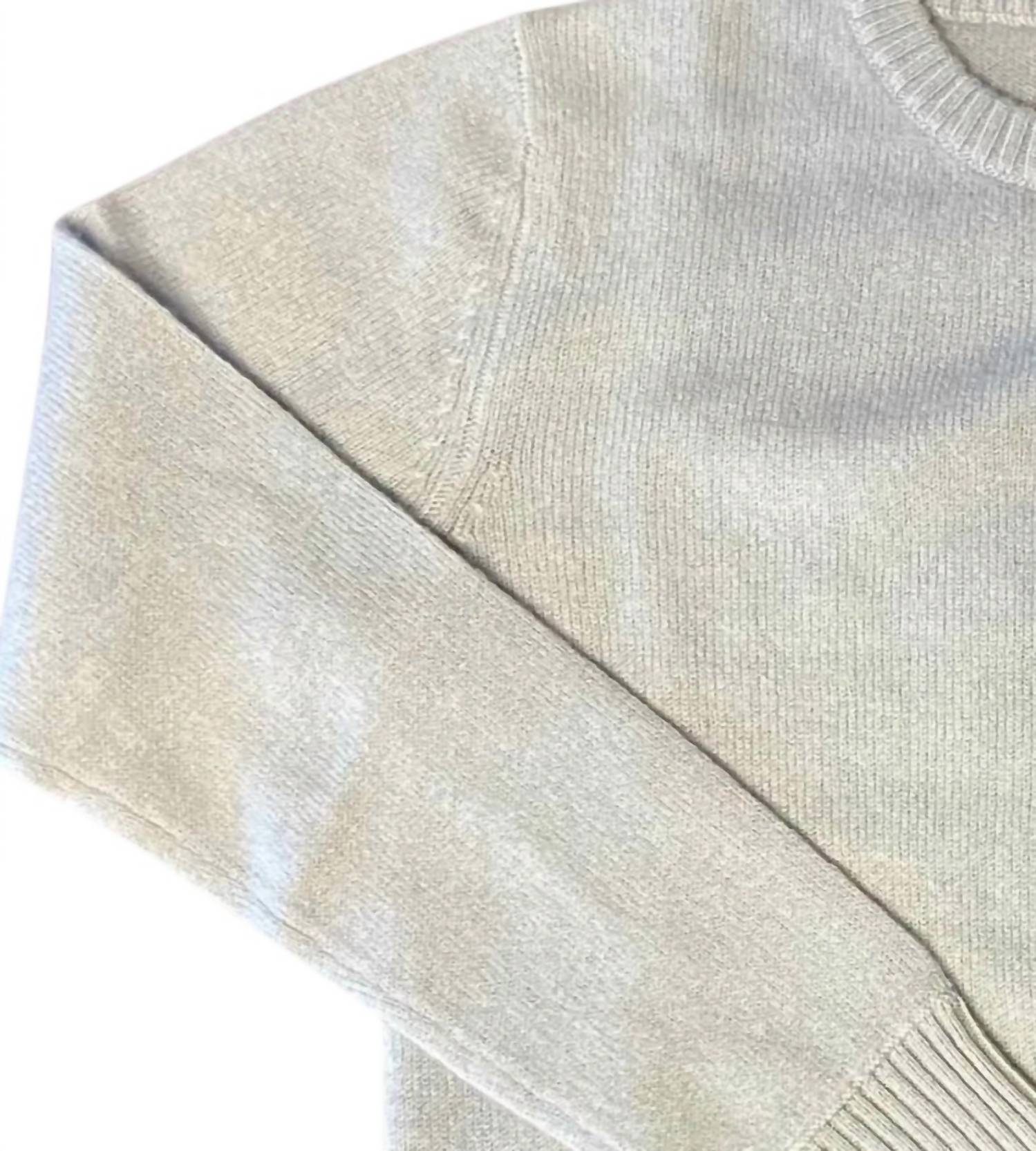Jumper1234 Women's Lightweight Cashmere Crew Sweater in beige - women's sweater - alternate view