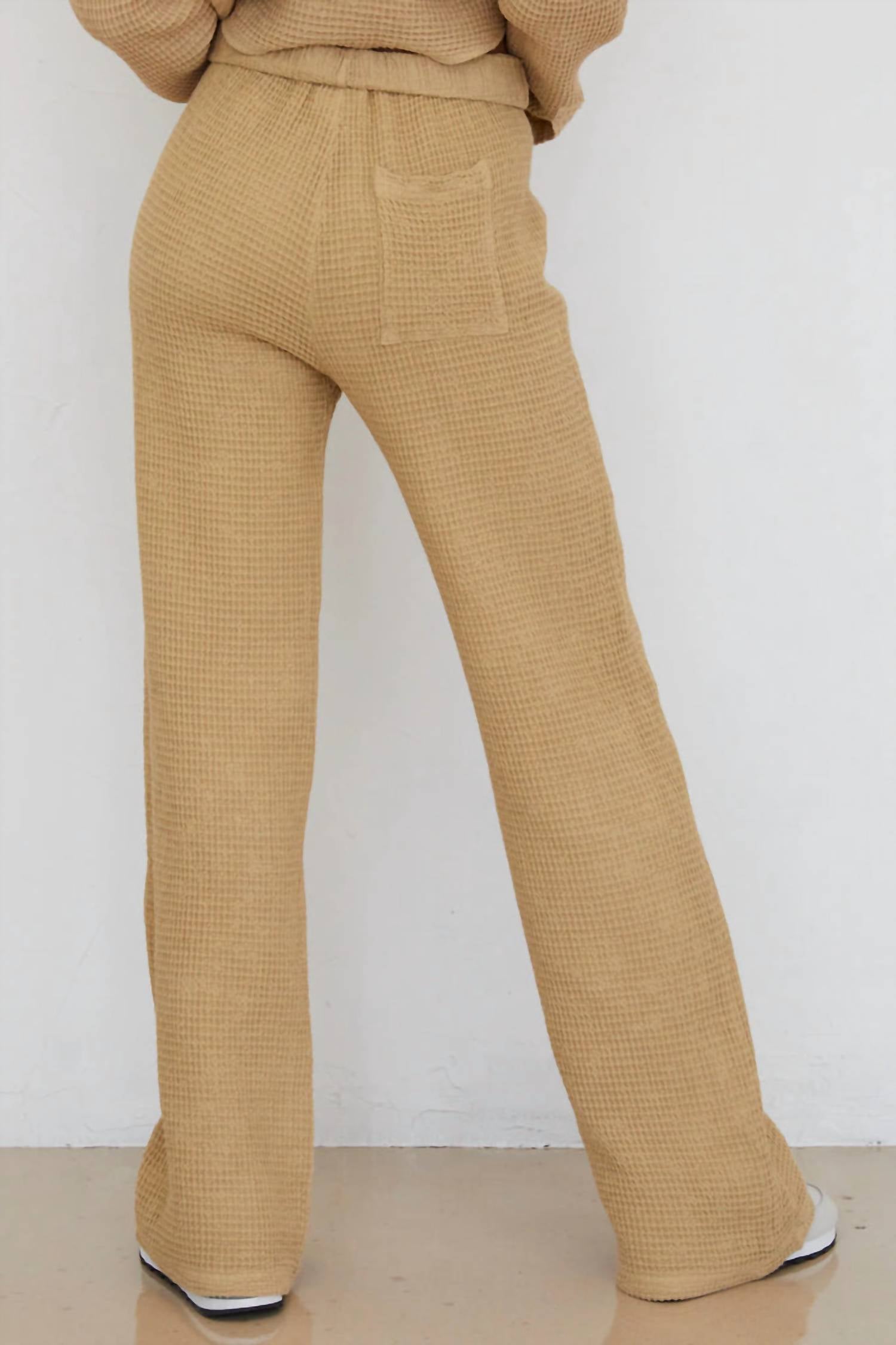 Donni. - Women's Waffle Drawstring Pant