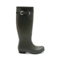 HUNTER Women's Original Tall Rain Boot in black - women's shoe - detail view