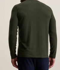 Velvet by Graham & Spencer Becker Crew Neck Sweater in dillweed - women's long sleeve top - detail view