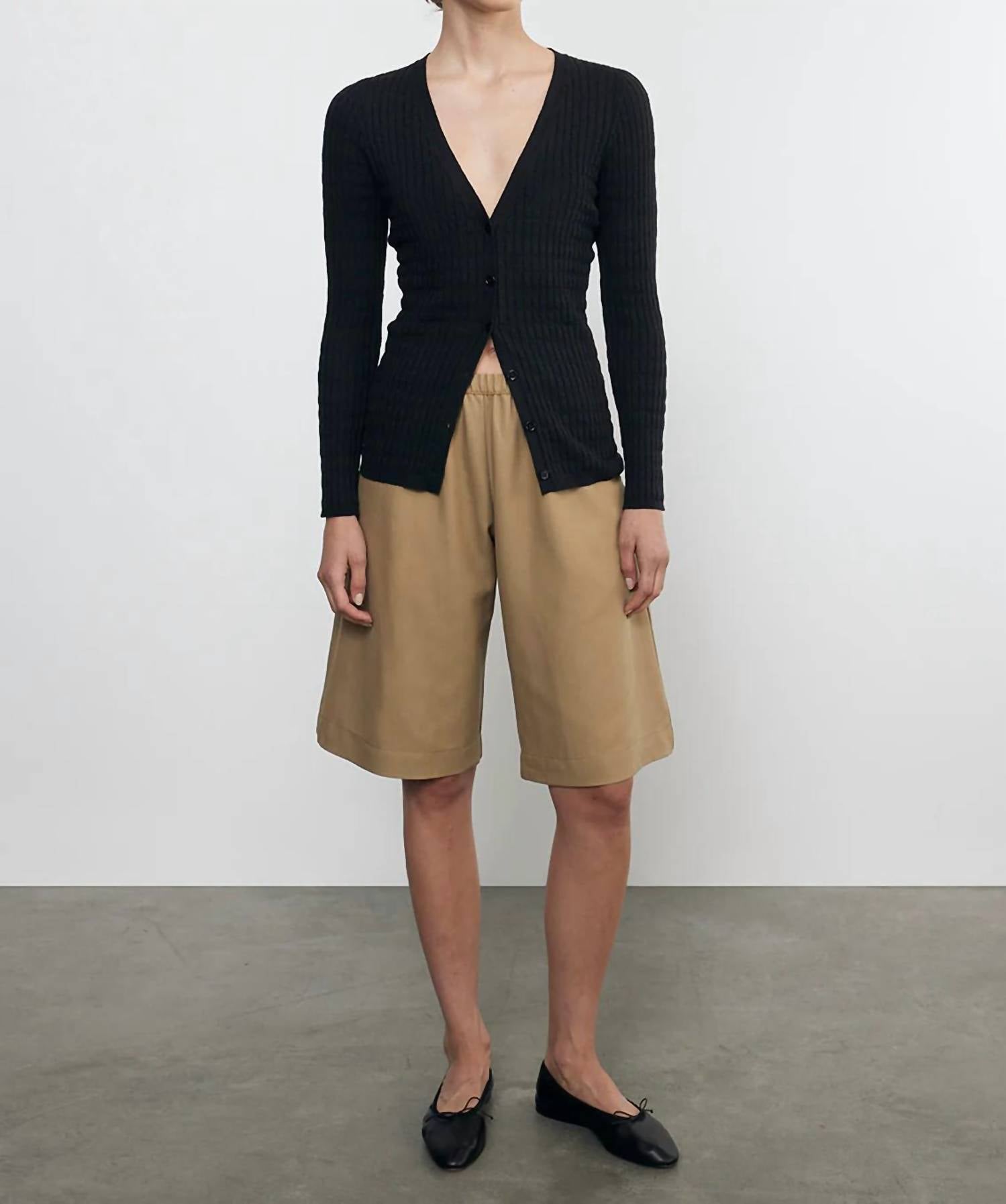 Enza Costa - Linen Cotton V-neck Cardigan
