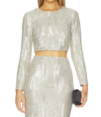 L'Agence - Rogan Crop Long Sleeve Top