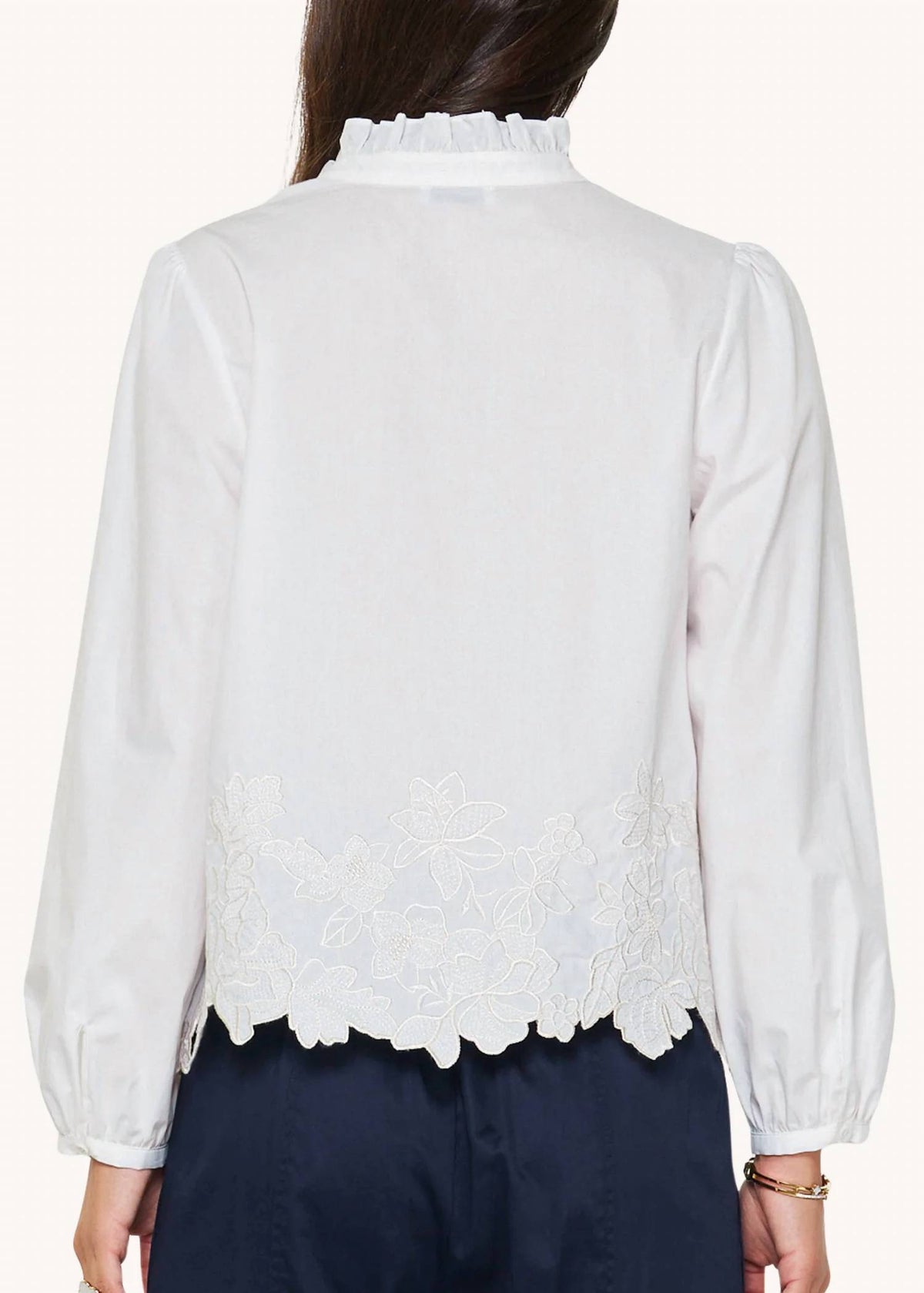 Current Air - Embroidered Border Blouse