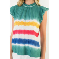Thml - Tie Dye Ruffle Sleeve Top