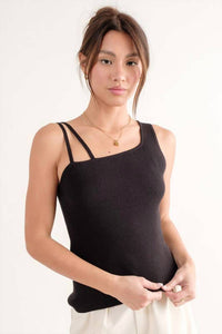 Papermoon - Joelle One Shoulder Ribbed Top