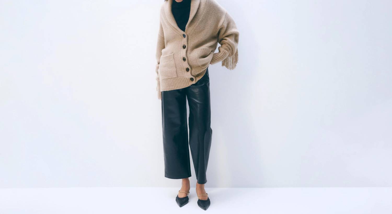 White + Warren - Cashmere Blend Luxe Fringe Coatigan