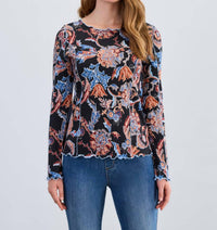Fdj - Long Sleeve Boat Neck Top