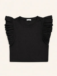 Day + Moon - Women's Ribbed Flutter Tee