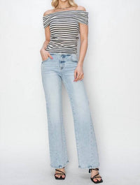Risen - High Rise Ankle Straight Jeans
