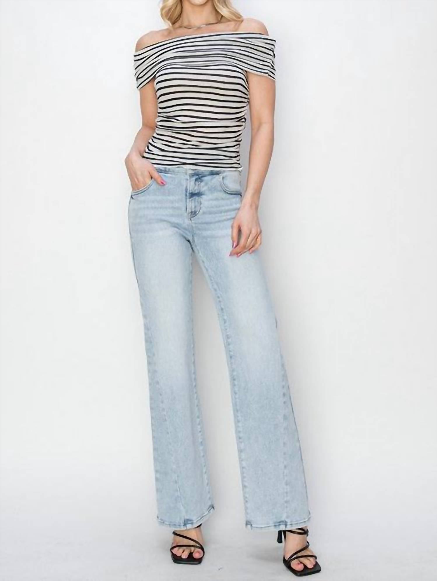 Risen - High Rise Ankle Straight Jeans