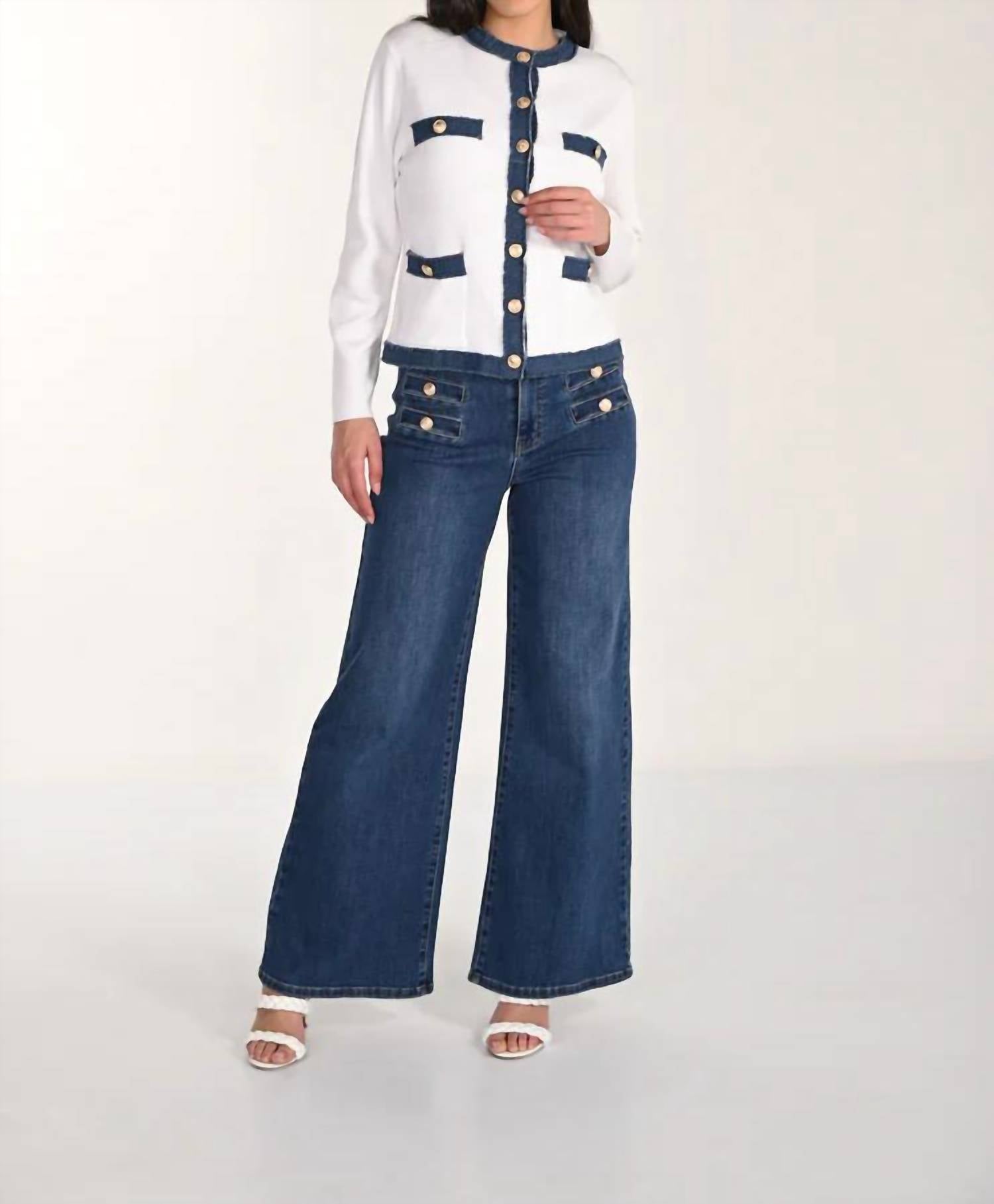 Frank Lyman - Wynsor Wide Leg High Waist Trousers