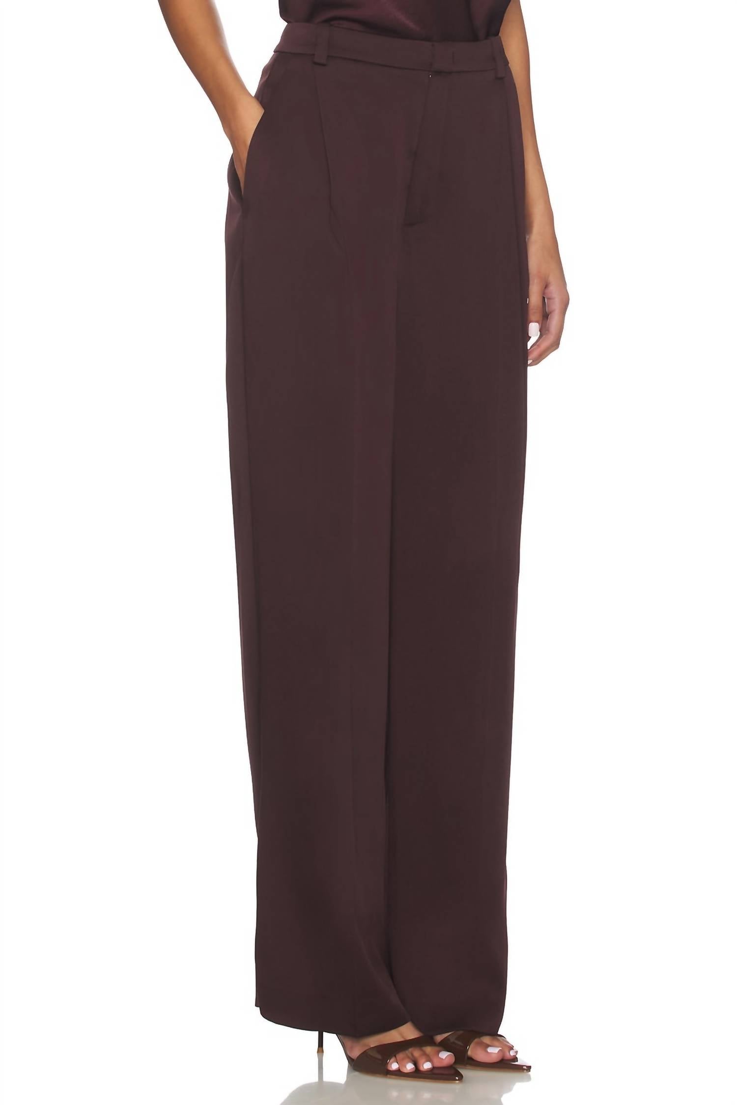 Vince - Satin Pleated Wide-Leg Trouser