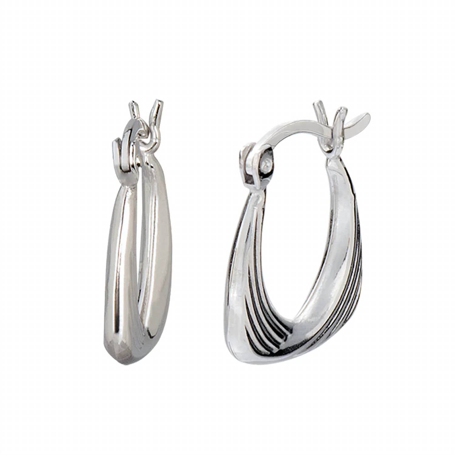 Gold & Honey - Women's Sterling Silver Hoops, Set Of 2