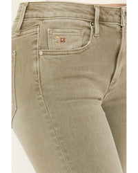 Driftwood - Crop Flare Floral Rivit Jeans