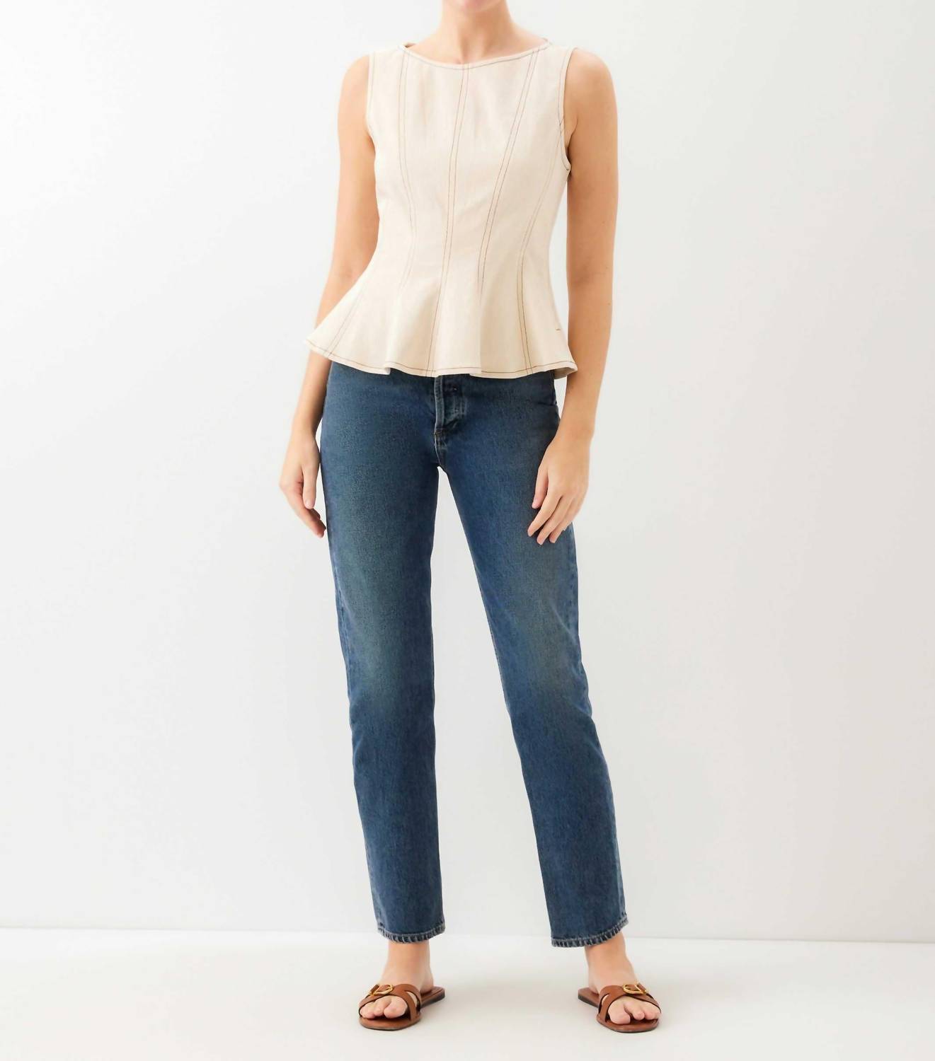 Fifteen Twenty - Women's Zoyla Contrast Stitch Top