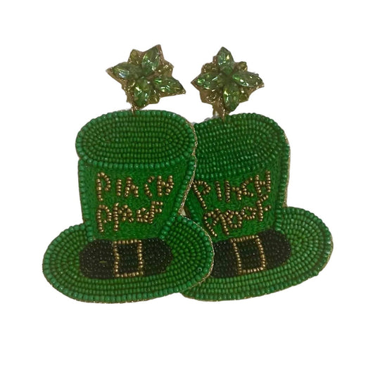 Sophia Collection - Women's Pinch Proof Leprechaun Hat Earrings