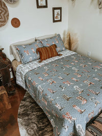 Ida Mae Home - Thunderbird Boots Charcoal Quilt Set