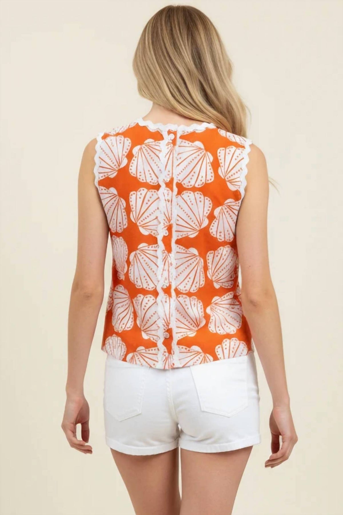 Pinch - Shell Print Sleeveless Top