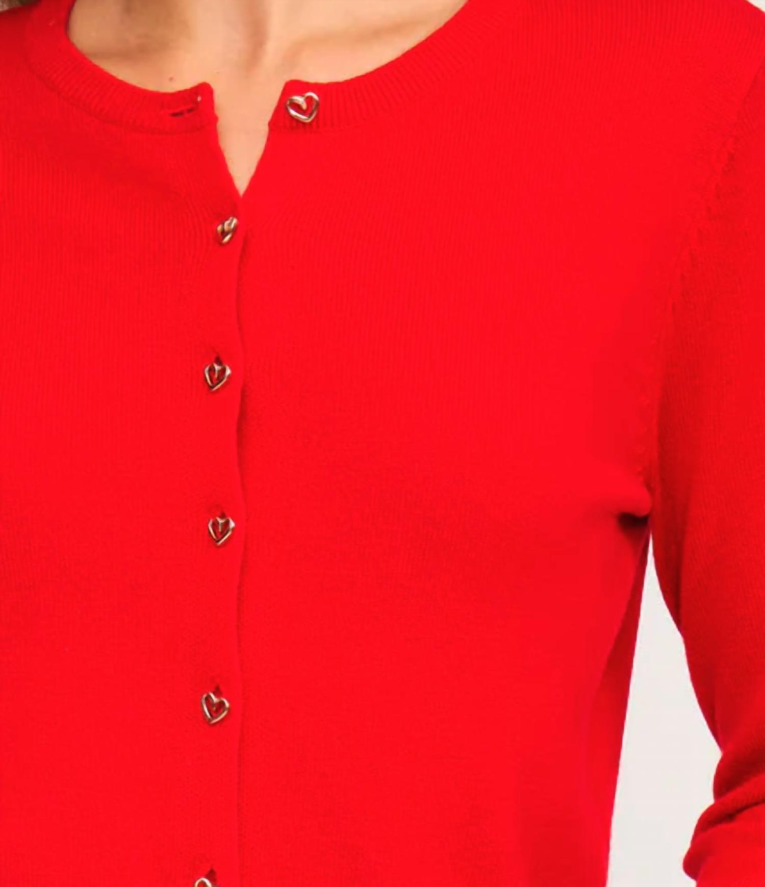 Lucy Paris - Celeste Heart Button Cardigan
