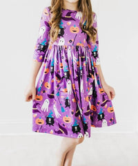 Mila & Rose - Three Quarter Sleeve Pocket Twirl Dress