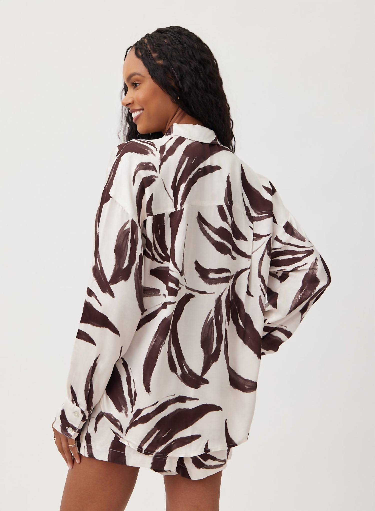 Bella Dahl - Contrast Oversized Button Down Shirt