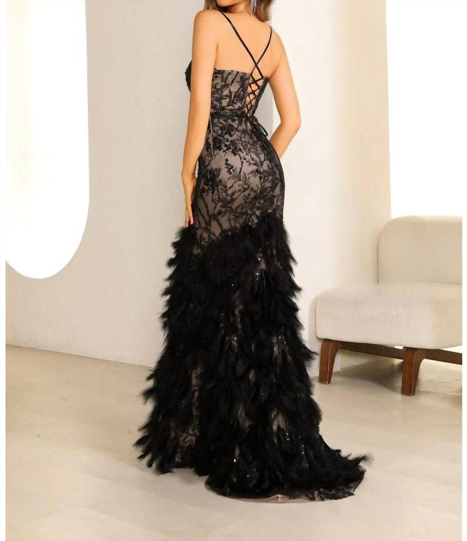 Terani Couture - Sophisticated Prom Homecoming Long Formal Beaded Tulle Dress