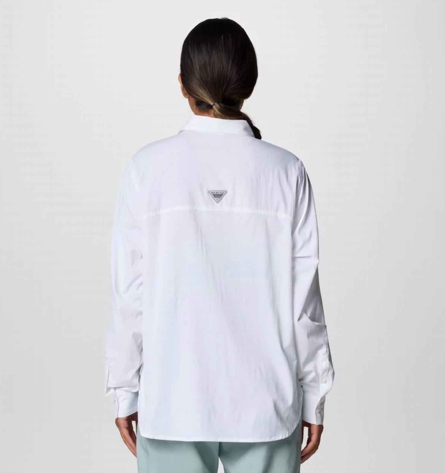 Columbia Wild Cast Long Sleeve Shirt in white - women's shirt - alternate view