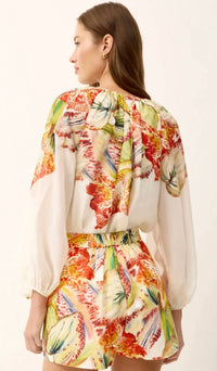 Marie Oliver - Blanche Botanical Print Short