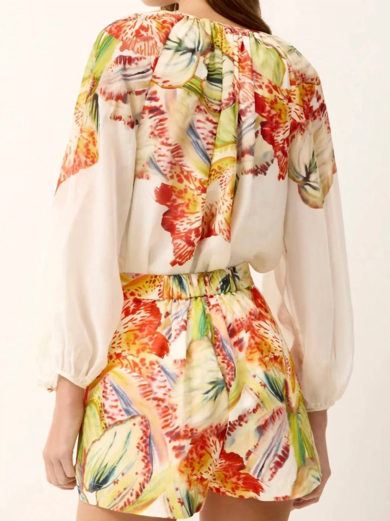 Marie Oliver - Blanche Botanical Print Short