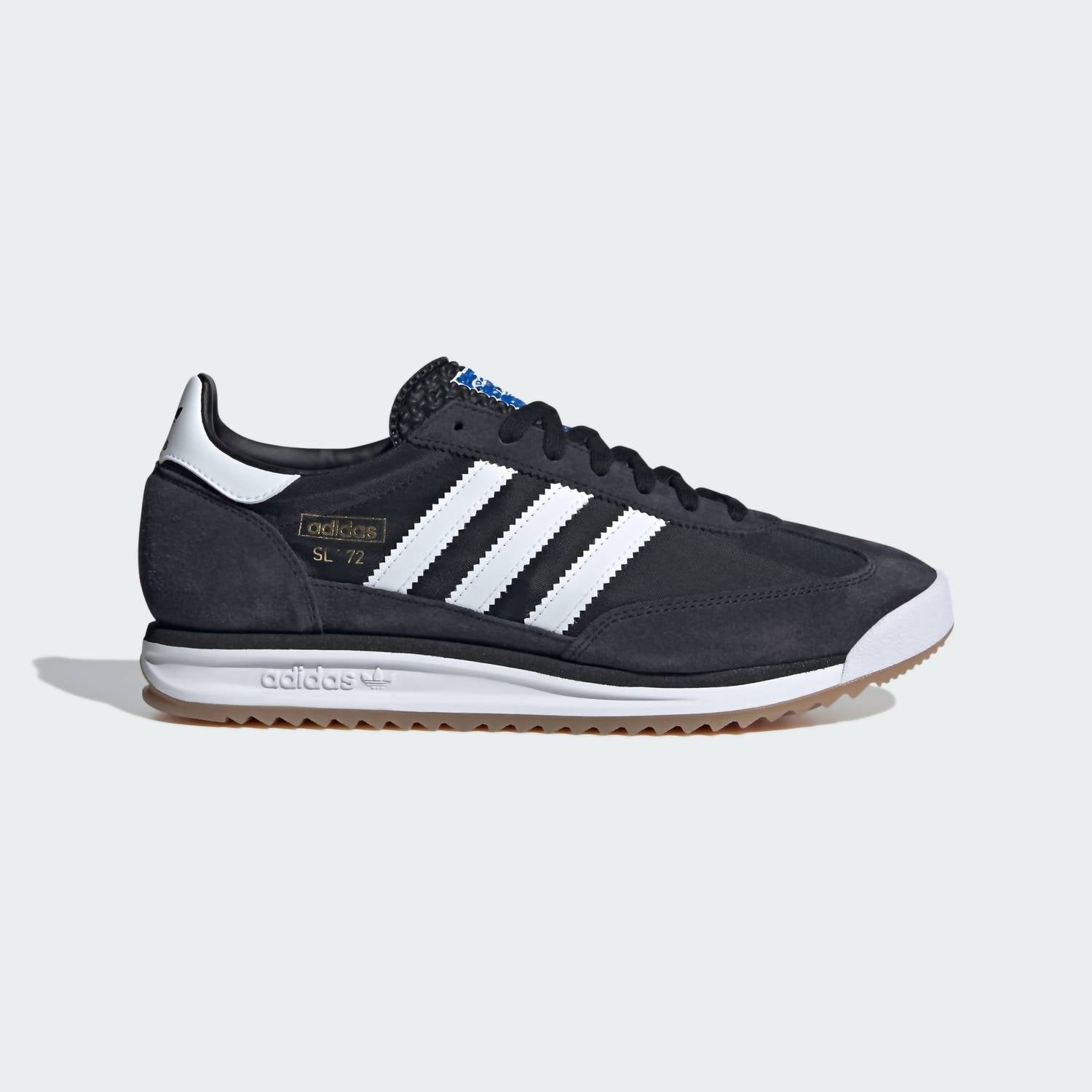 adidas Men’s Originals Sl 72 Rs Sneakers in core black cloud white blue - men's shoe