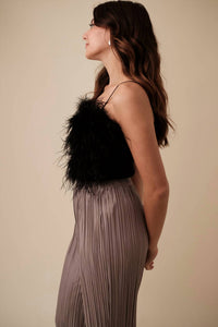 Lucy Paris - Elvis Feathered Crop Top