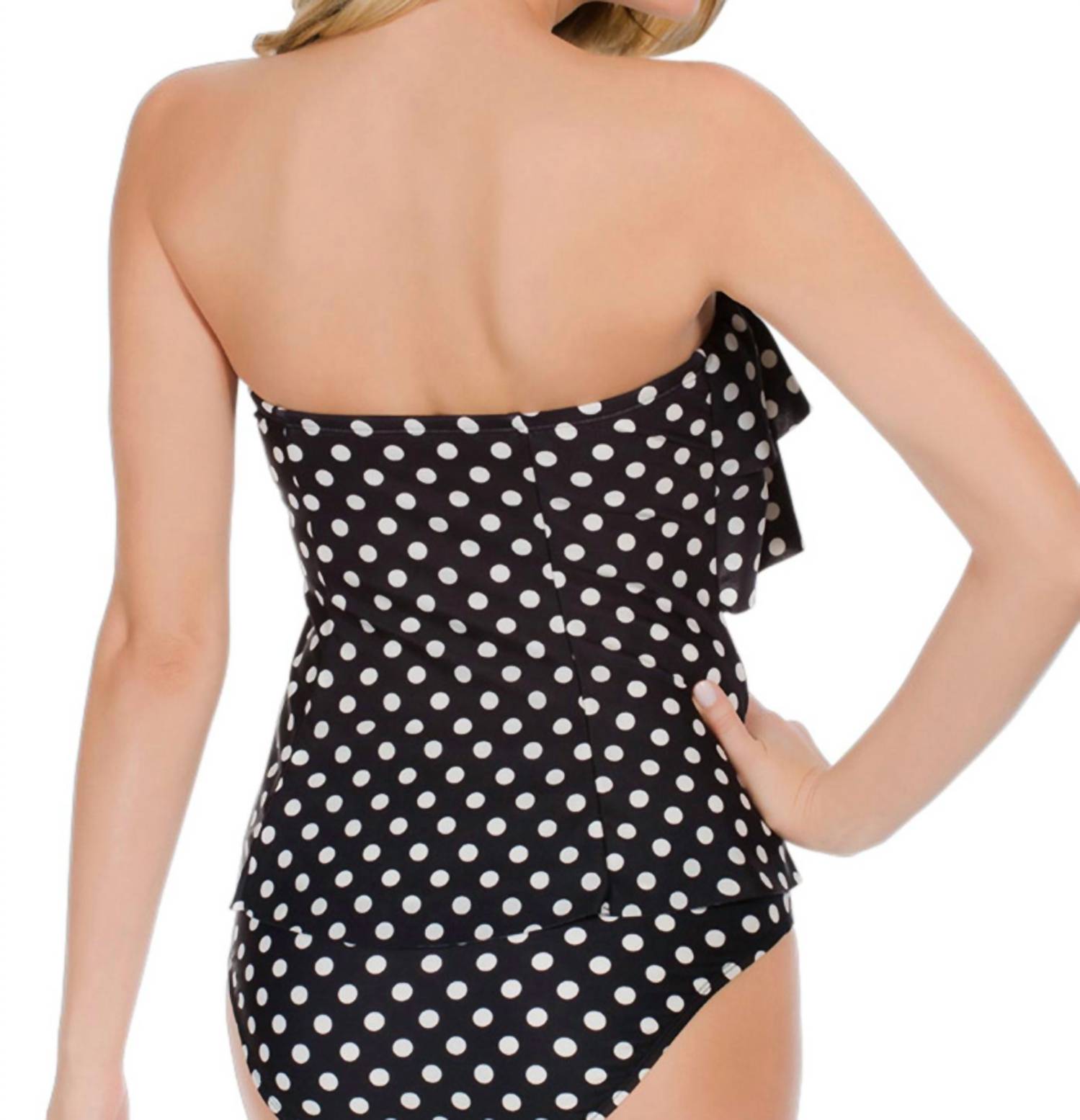 Eco Swim - Layered Ruffle Bandeau Tankini Top