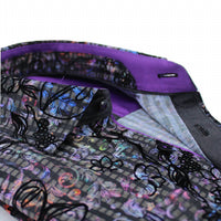 Eight X - Colorful Baroque Button Down Shirt With Flocking