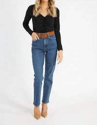 Nation Ltd - CAMBRIA GATHERED LONG SLEEVE TOP
