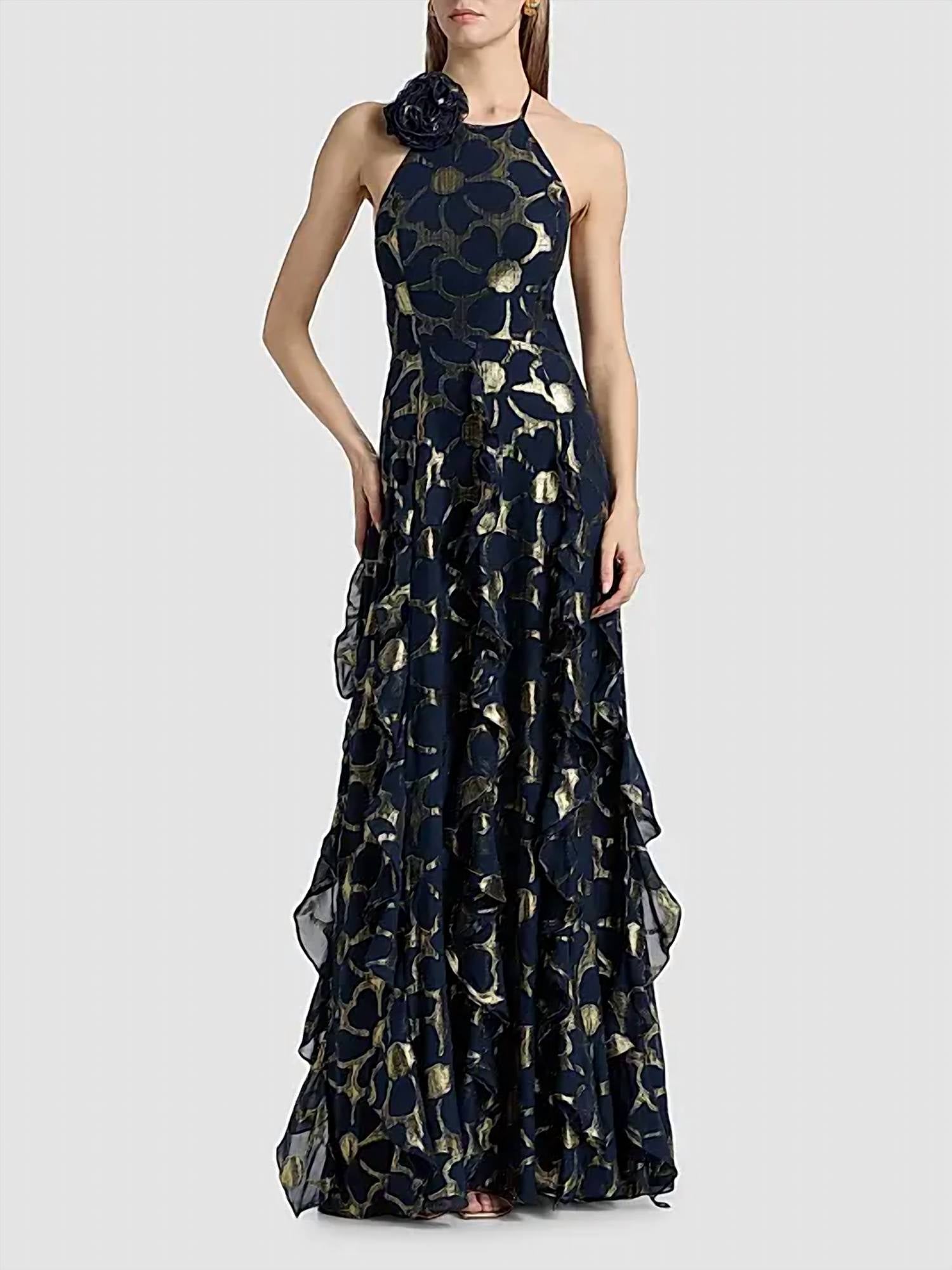 Ramy Brook - Idella Daisy Metallic Gown