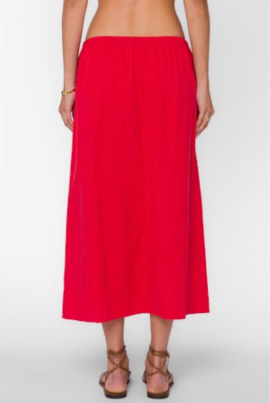 Velvet Heart - Women's Fiona Linen Blend Pull On Skirt