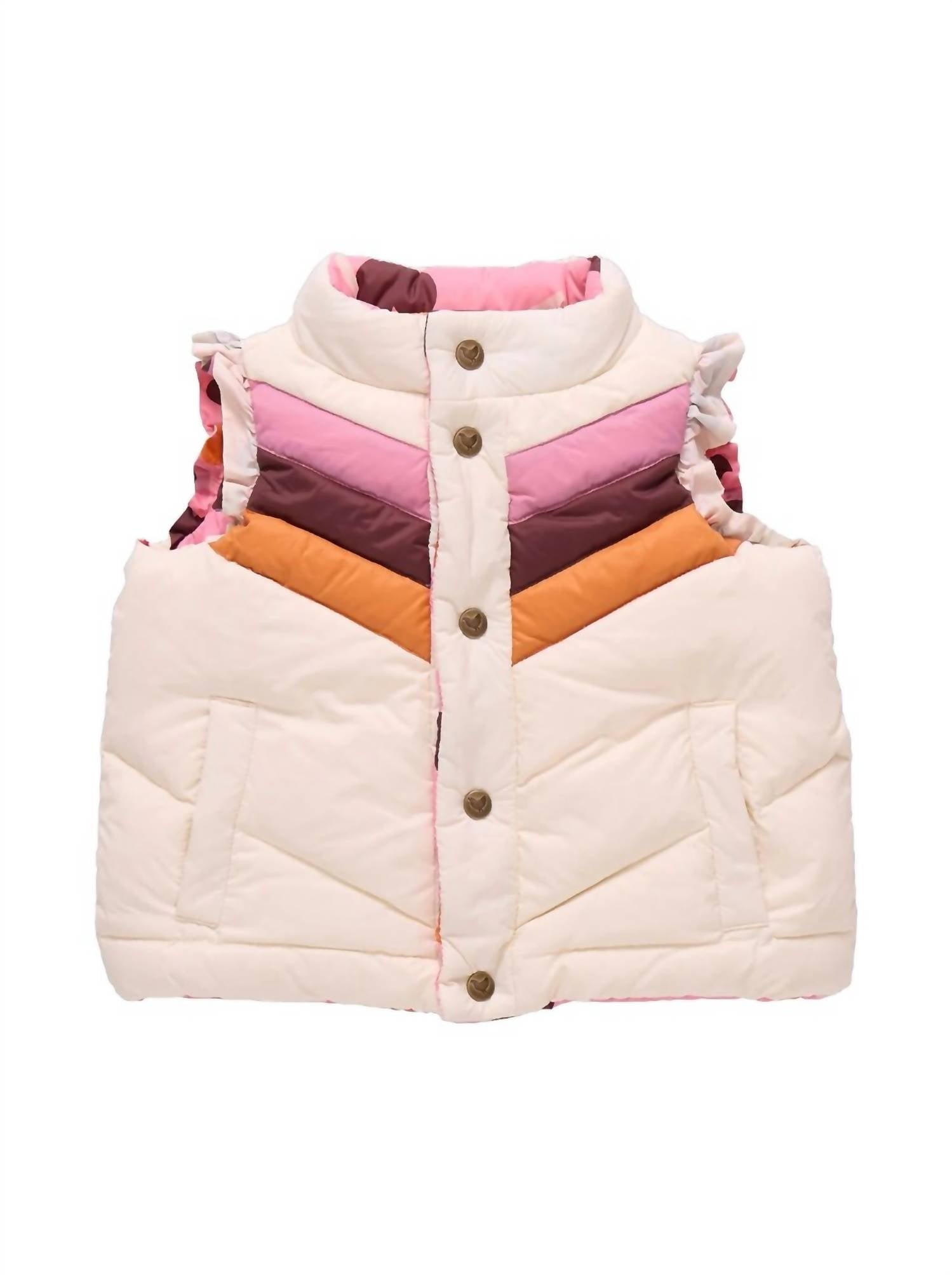 Pink Chicken - Girl's Reversible Ruffle Ellis Vest