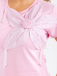 Giti Wholesale - Cotton Blend Flower Shirt - Curvy