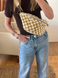 Jenna Bee - Women's Checkered Sling Bag