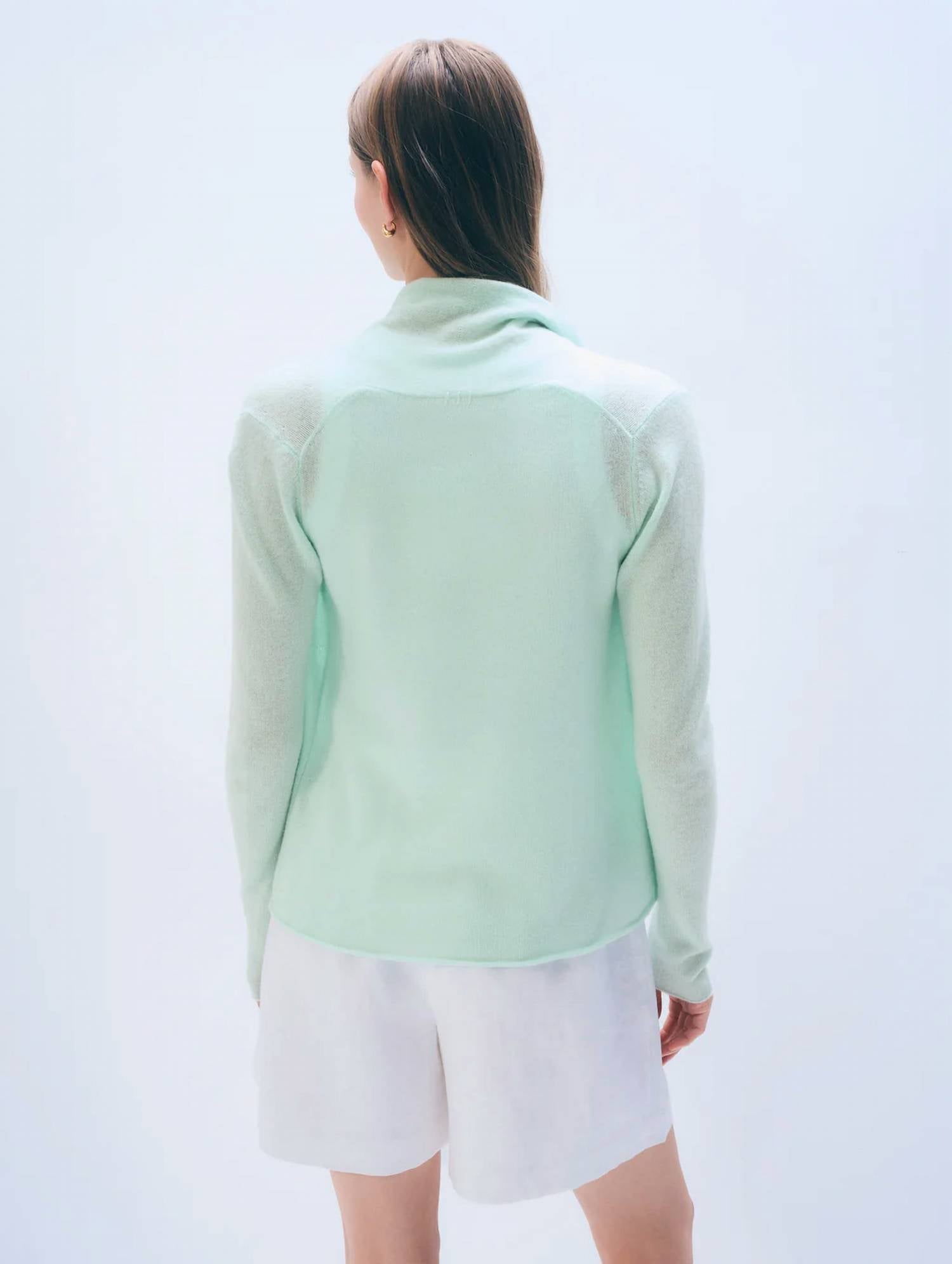 White + Warren - Cashmere Mini Trapeze Cardigan
