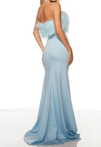 Alyce Paris - Two-piece Feather Prom Dress