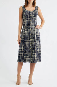Zoe And Claire - Tweed Fit & Flare Midi Dress