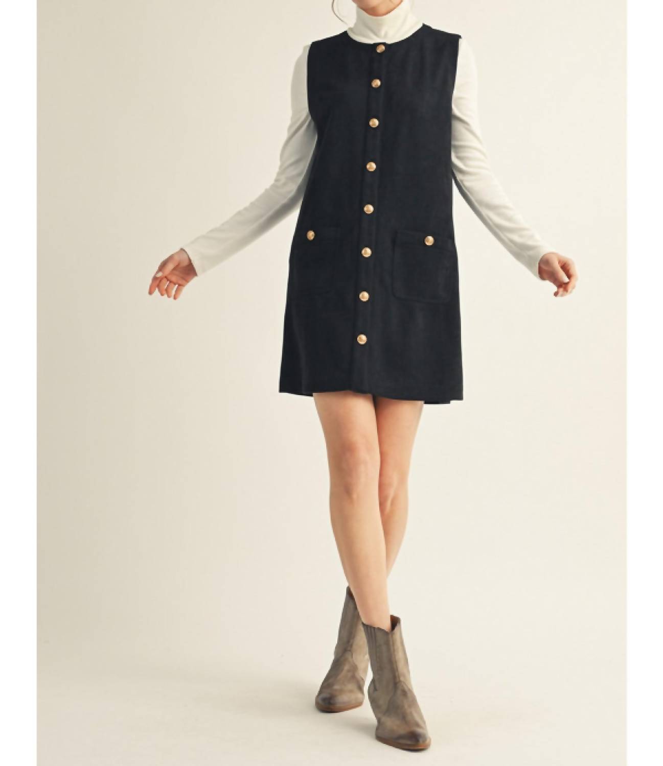 Jodifl - Sweet As Can Be Suede Shift Dress